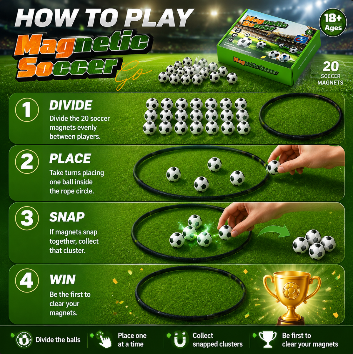 Magnetic Soccer family game product image