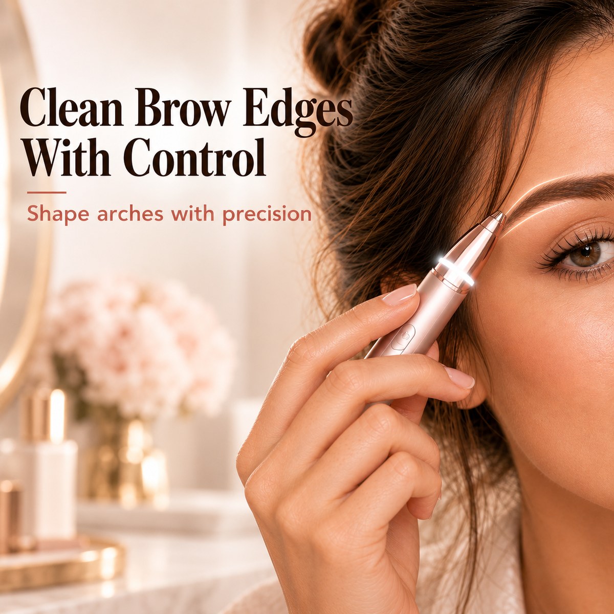 Dluvivo trimmer creating clean brow edges