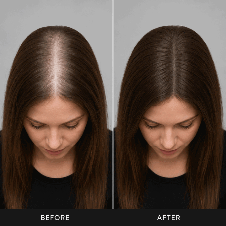 NAVOZILO before and after hair volume comparison