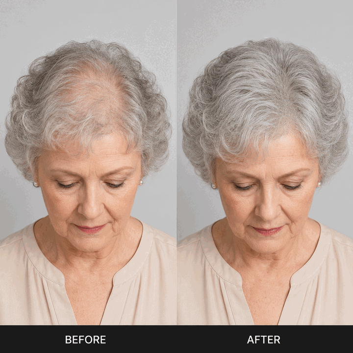 NAVOZILO before and after hair volume comparison