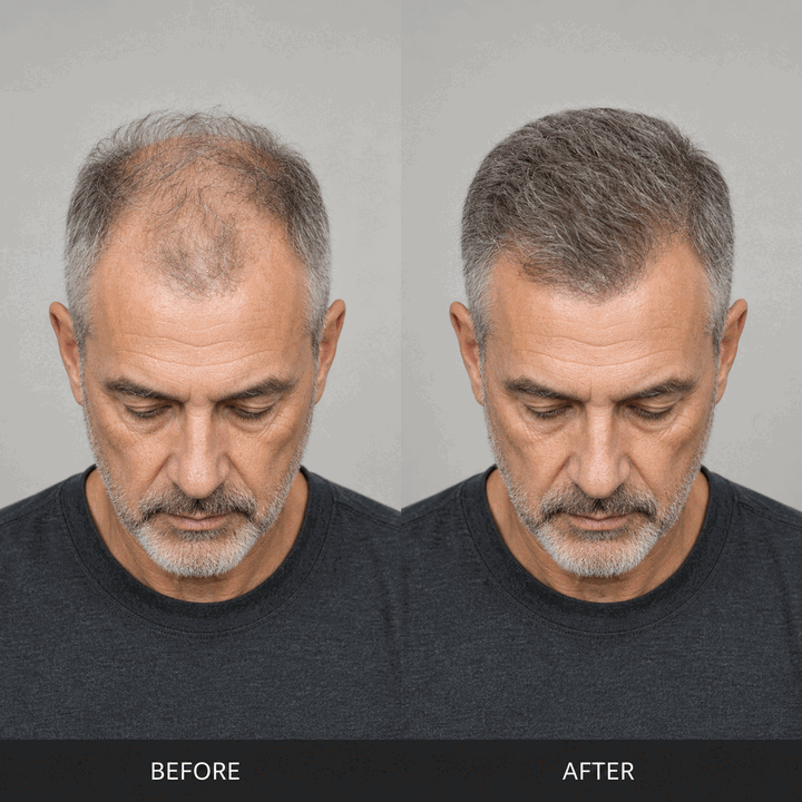 NAVOZILO before and after hair volume comparison