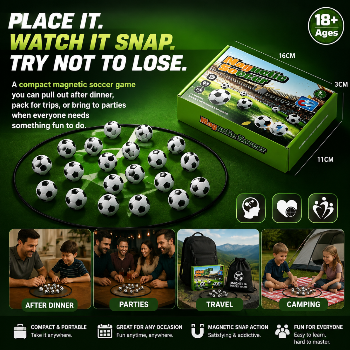 Magnetic Soccer family game product image