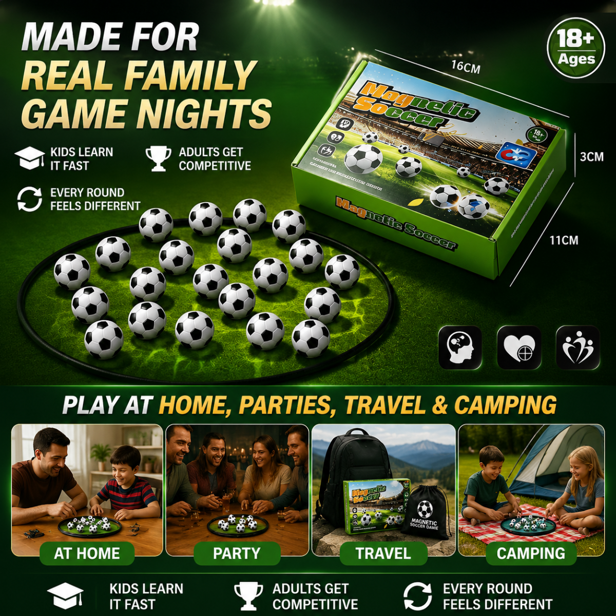 Magnetic Soccer family game product image