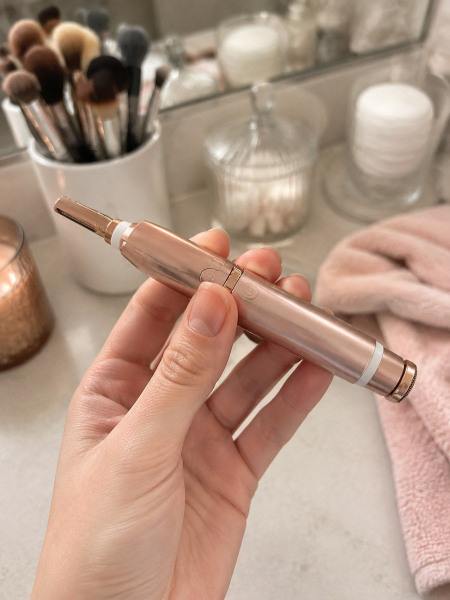 Dluvivo dual-head trimmer shown in hand