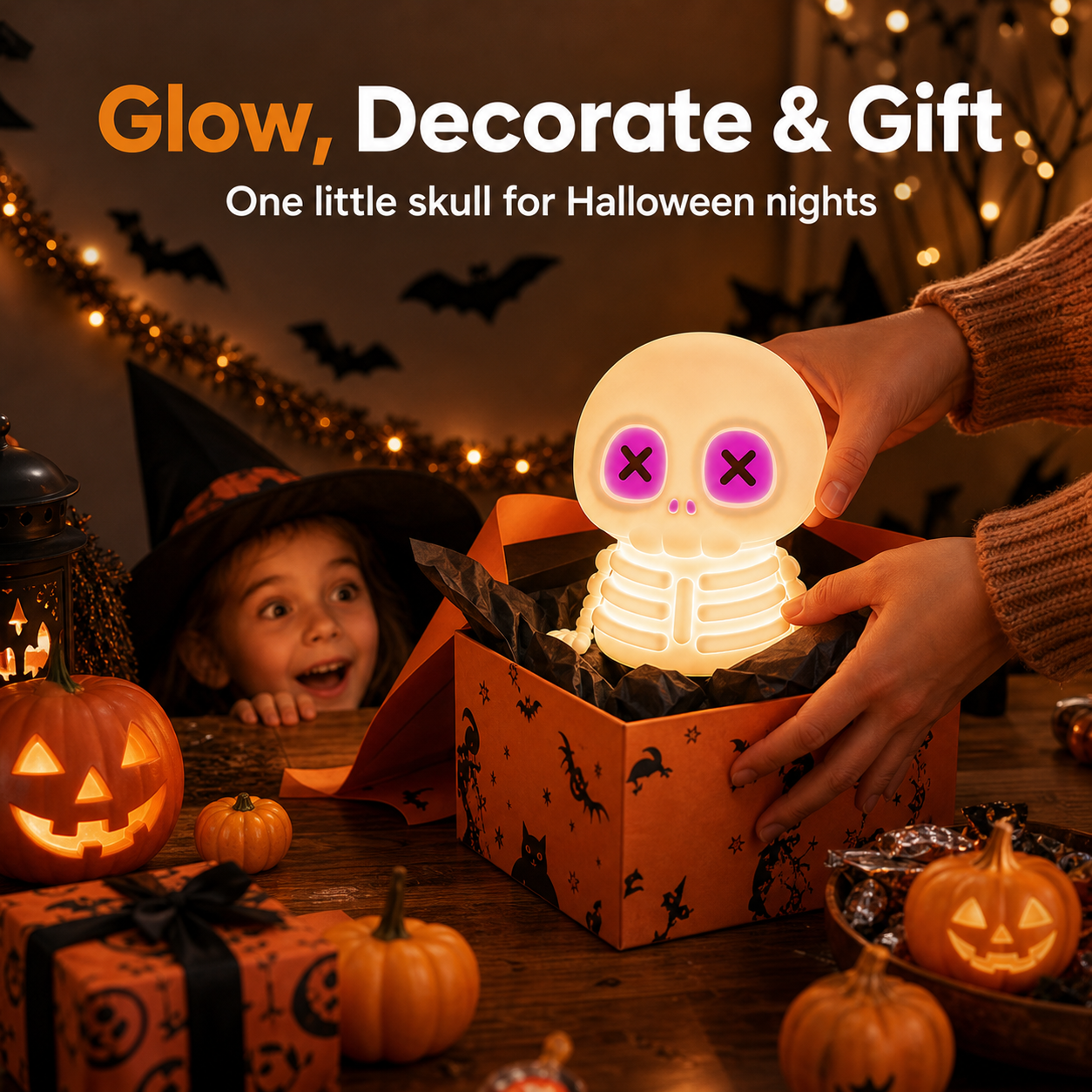 Glow decorate and gift Halloween night light scene
