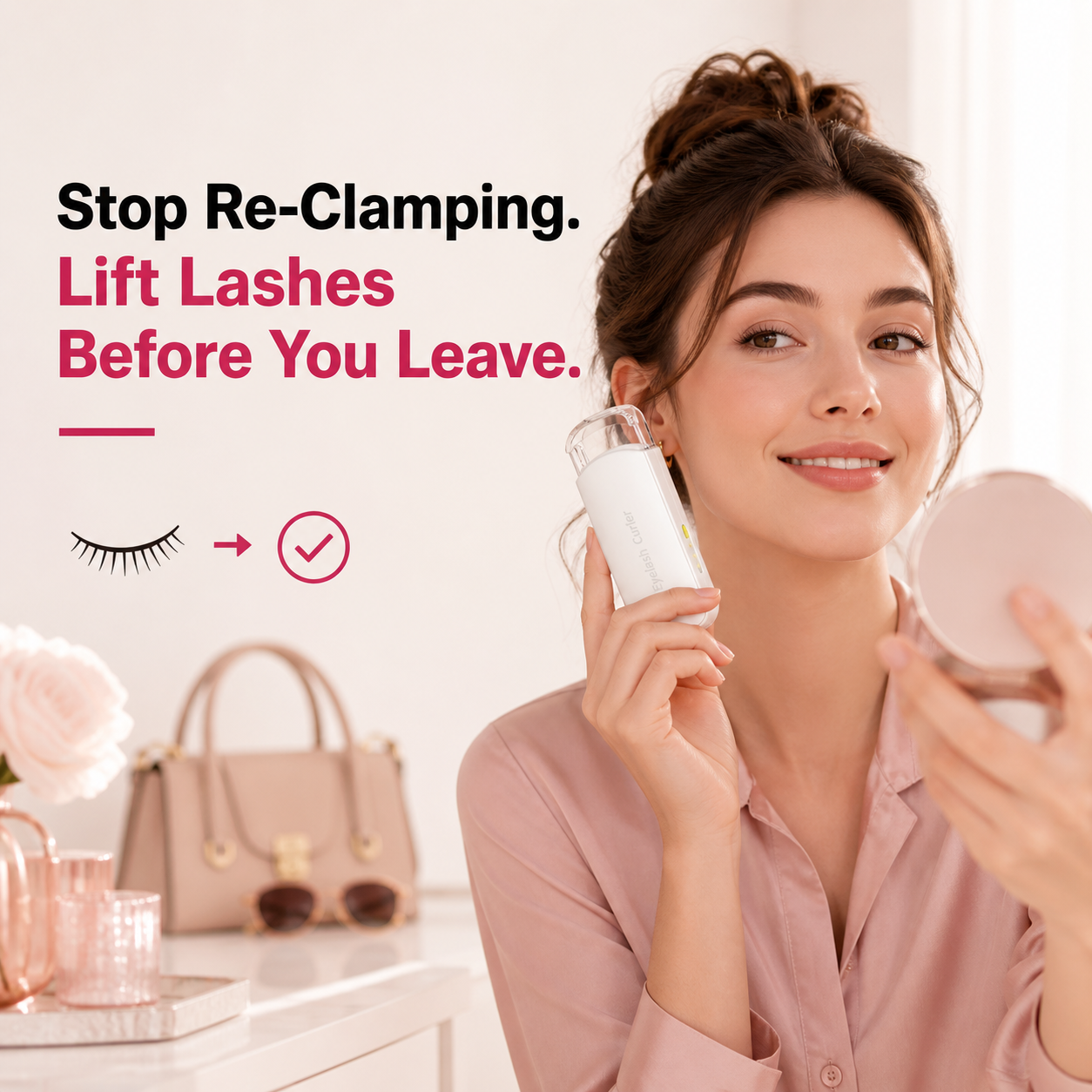 Stop re-clamping and lift lashes before you leave
