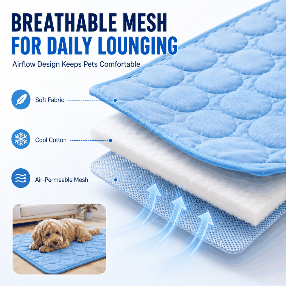 Cooling Pet Mat breathable mesh for daily lounging
