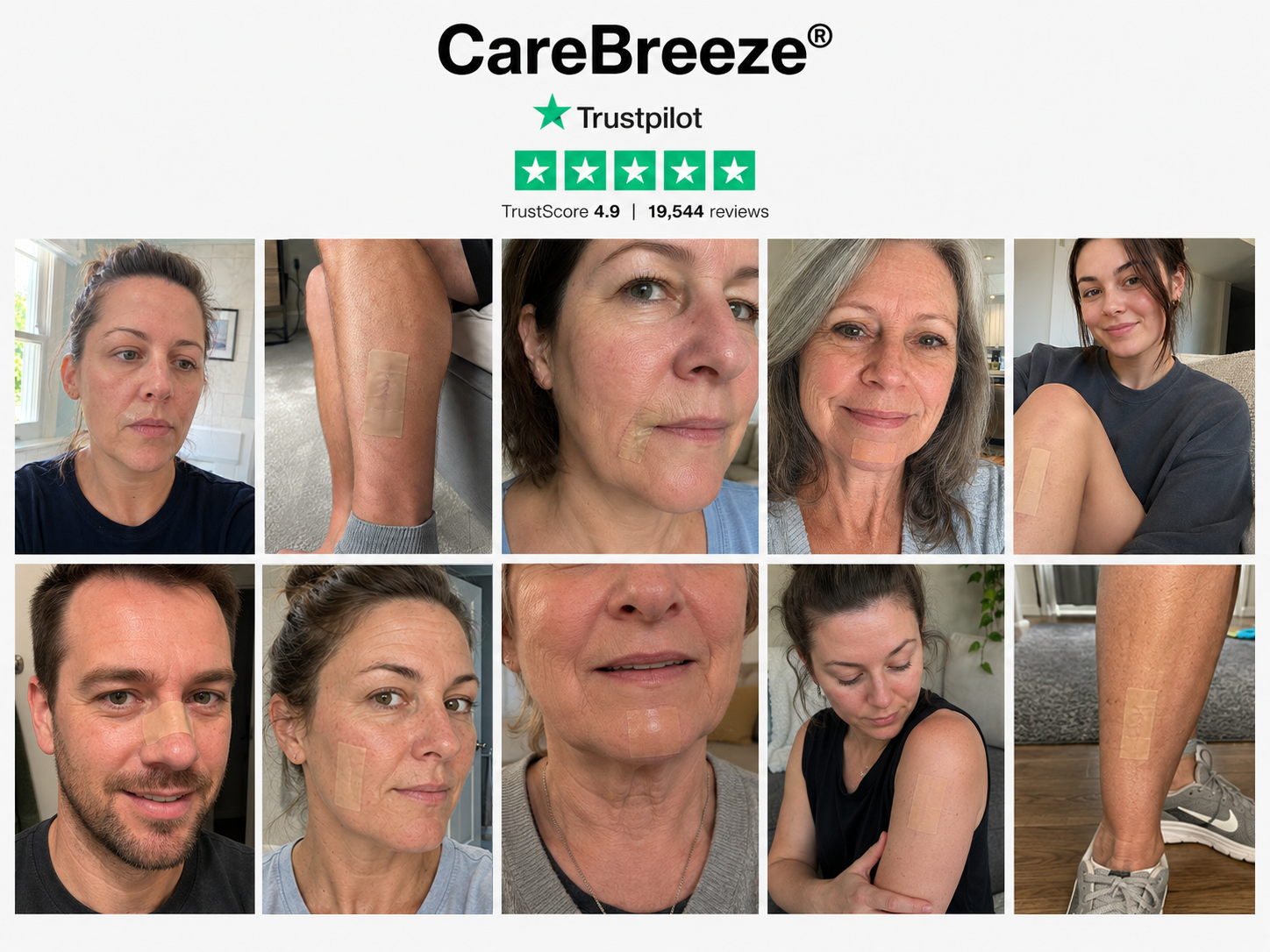 CareBreeze customer review photo collage
