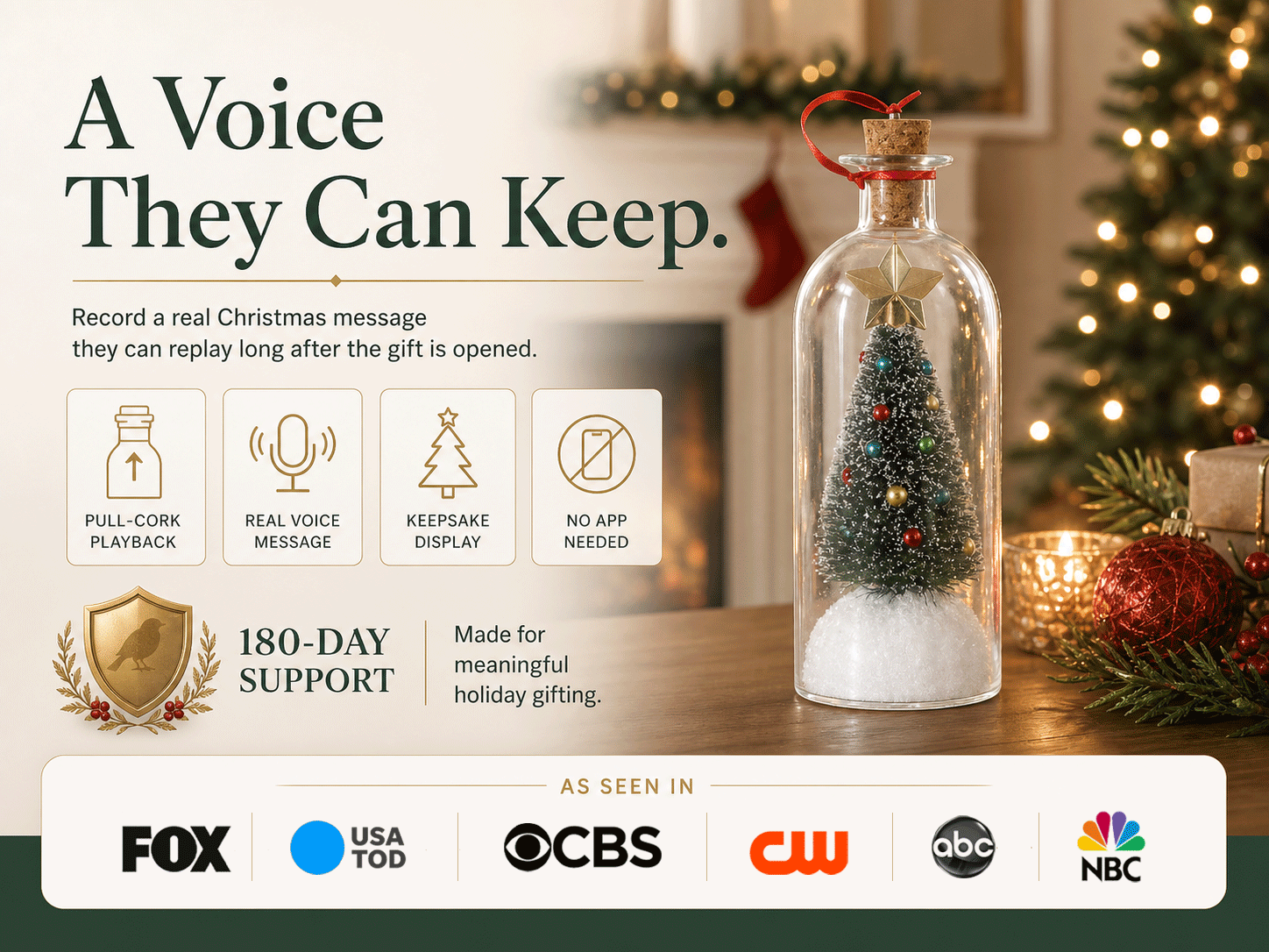 Christmas message bottle trust endorsement