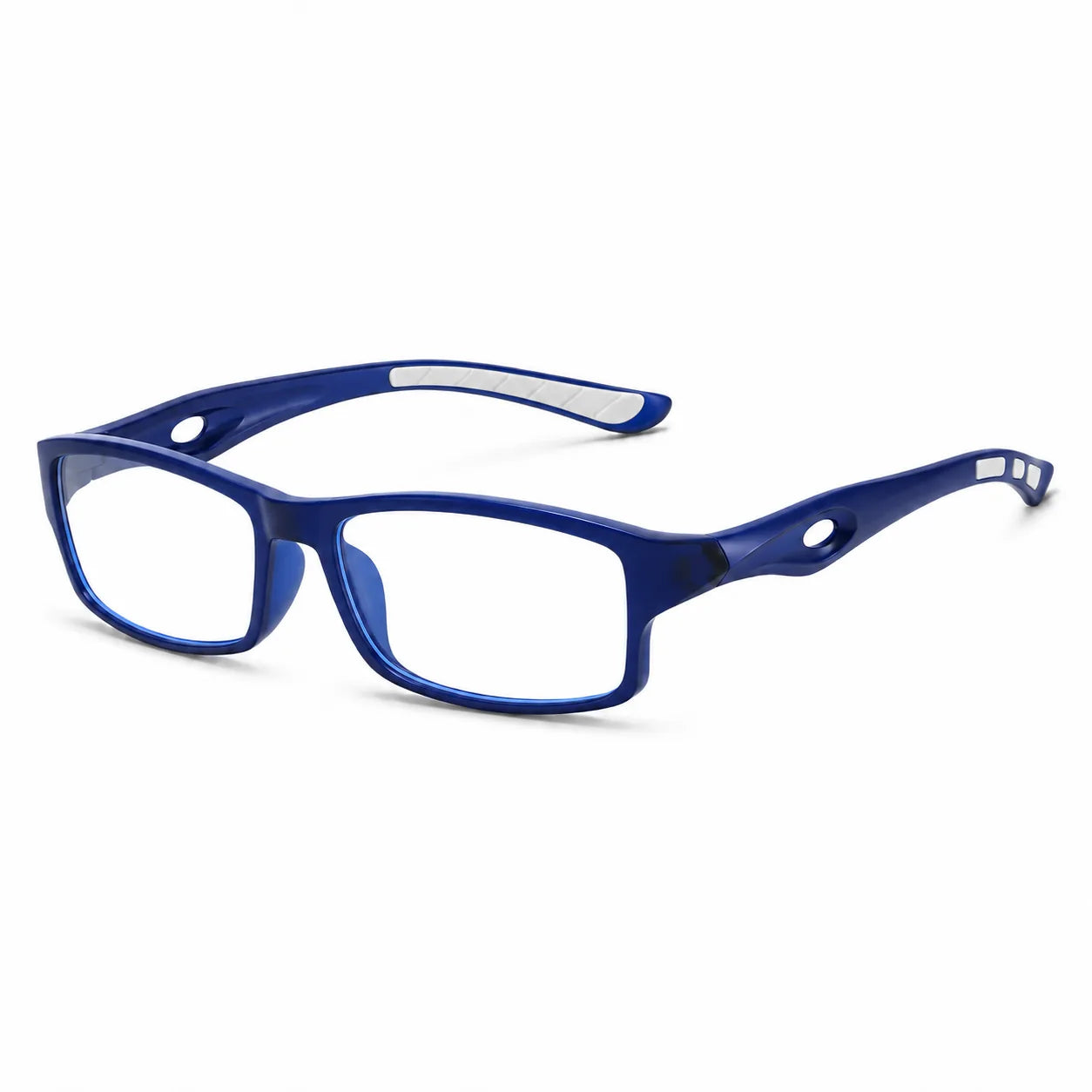 Blue and white anti-blue presbyopic glasses frame
