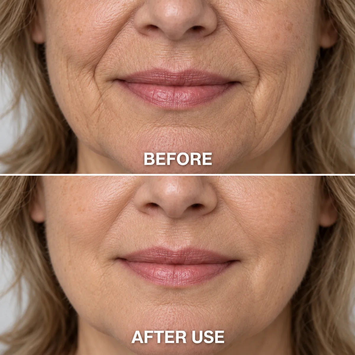 After use visible smile result