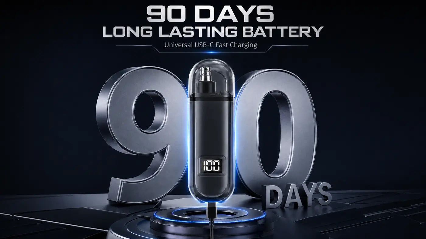 EasyTrim 90-day long lasting battery with USB-C charging