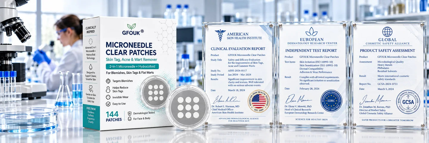 Microneedle clear patches product and testing reports