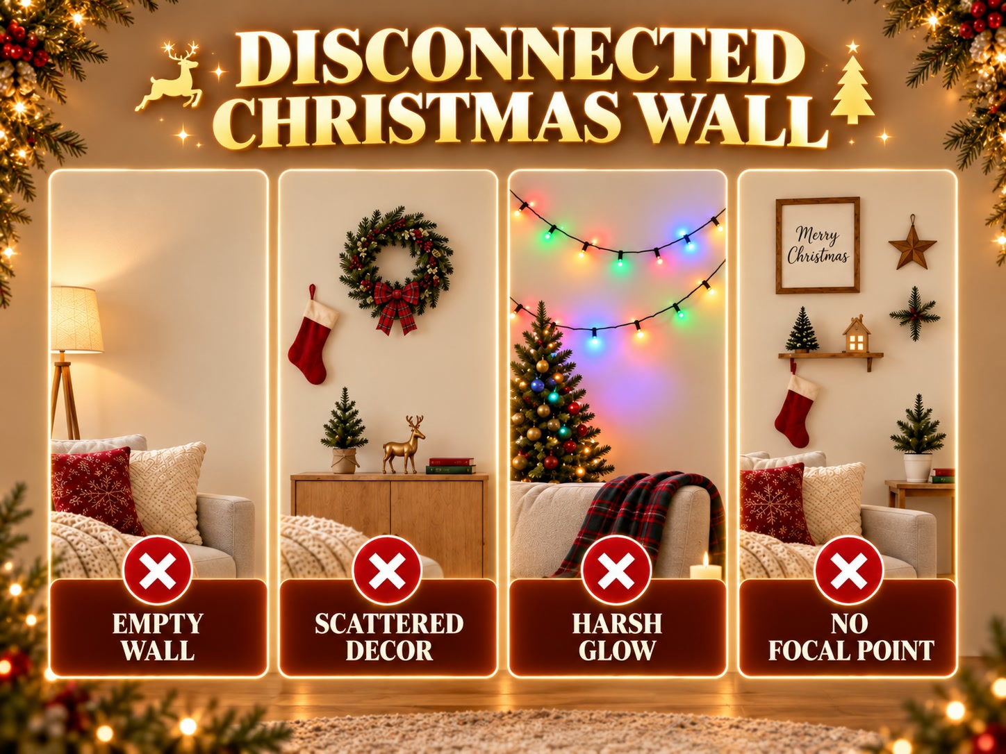 Four common problems that leave a Christmas wall feeling disconnected