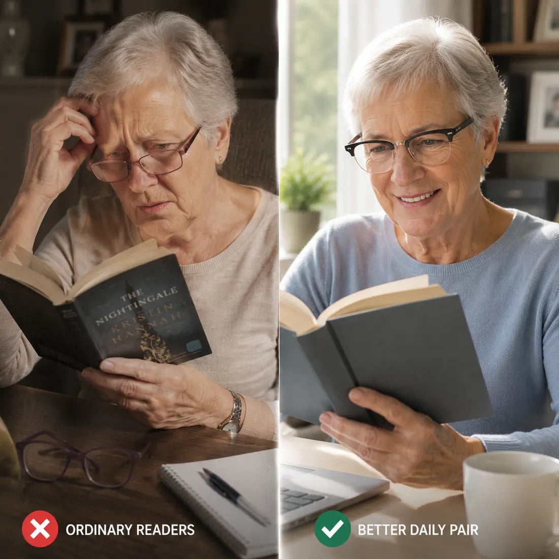 Ordinary readers versus better daily blue-light glasses