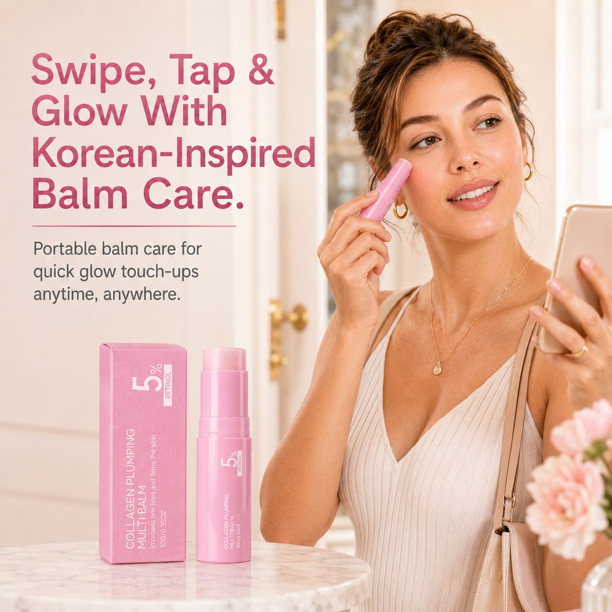 PDRN balm used before foundation