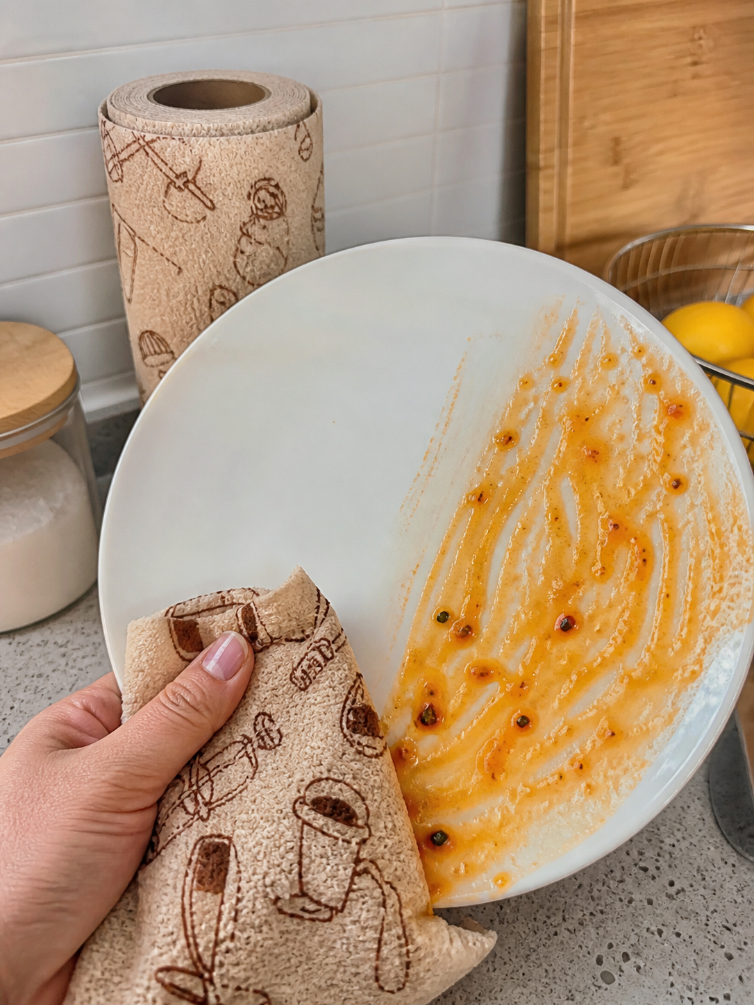 Greasy plate