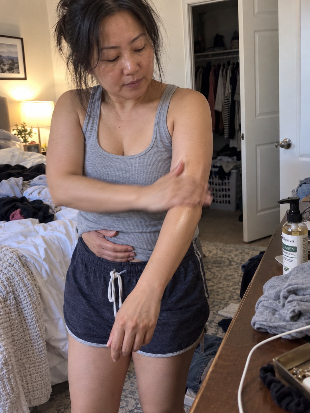 Illustrative image of moisturized smoother-looking leg skin