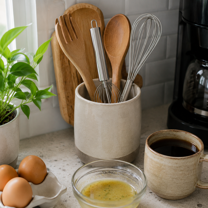 Customer review photo showing the whisk as an everyday kitchen tool