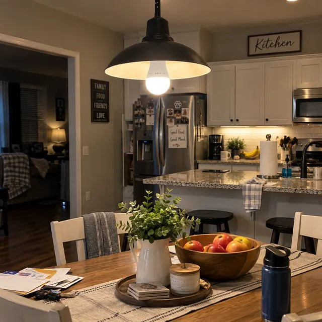 Rechargeable emergency bulb used as daily kitchen lighting