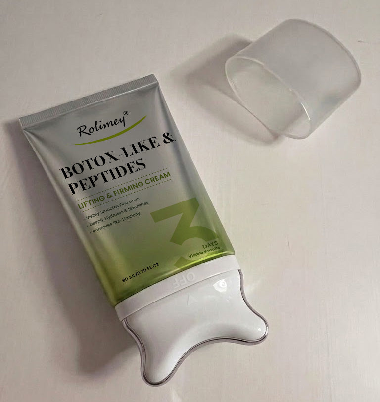 Rolimey cream with cap removed