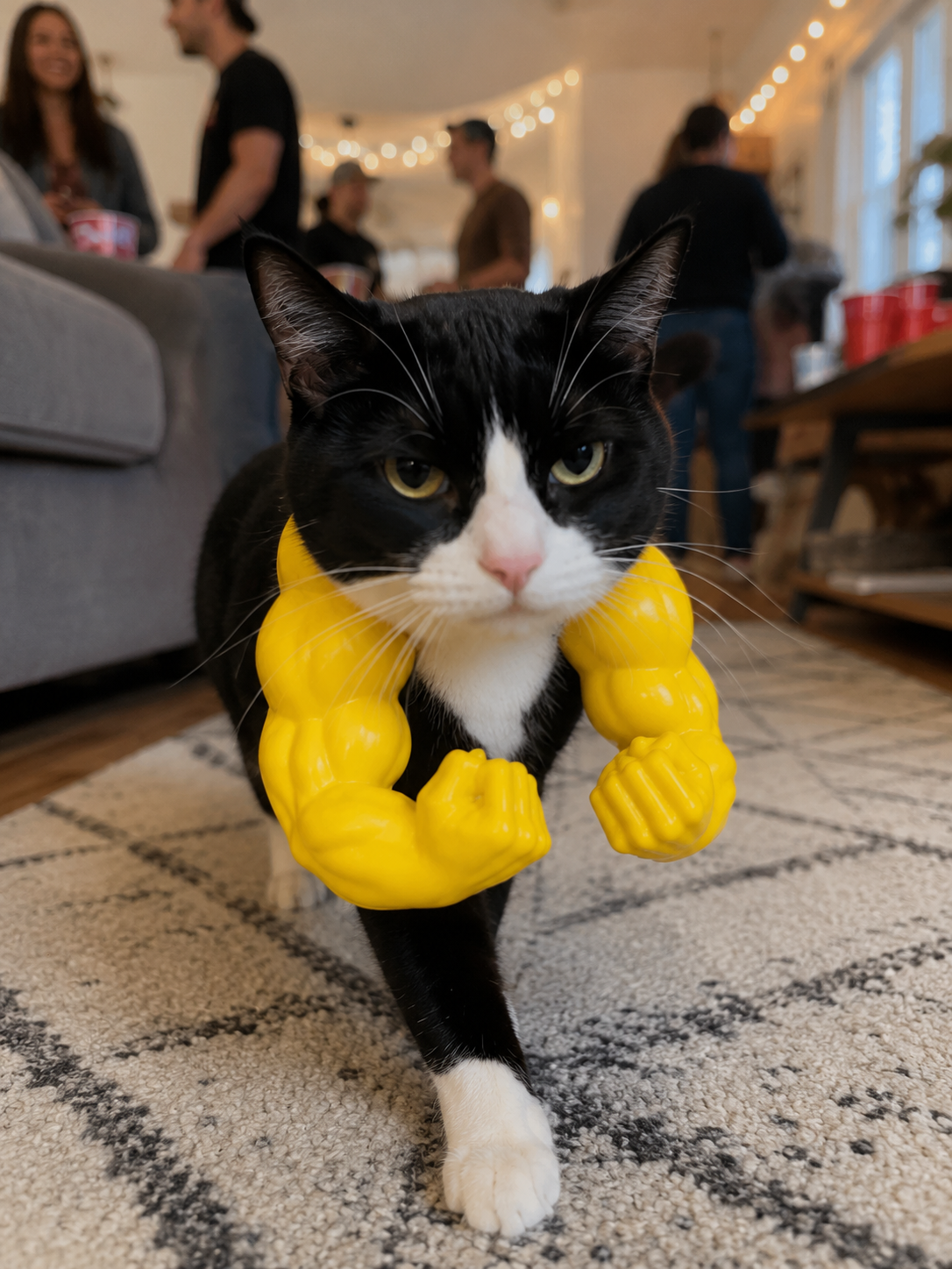 Customer pet wearing selected muscle arm color