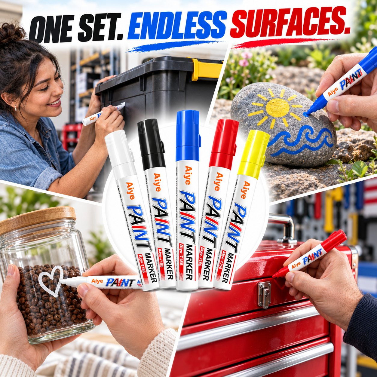 One marker set for endless surfaces