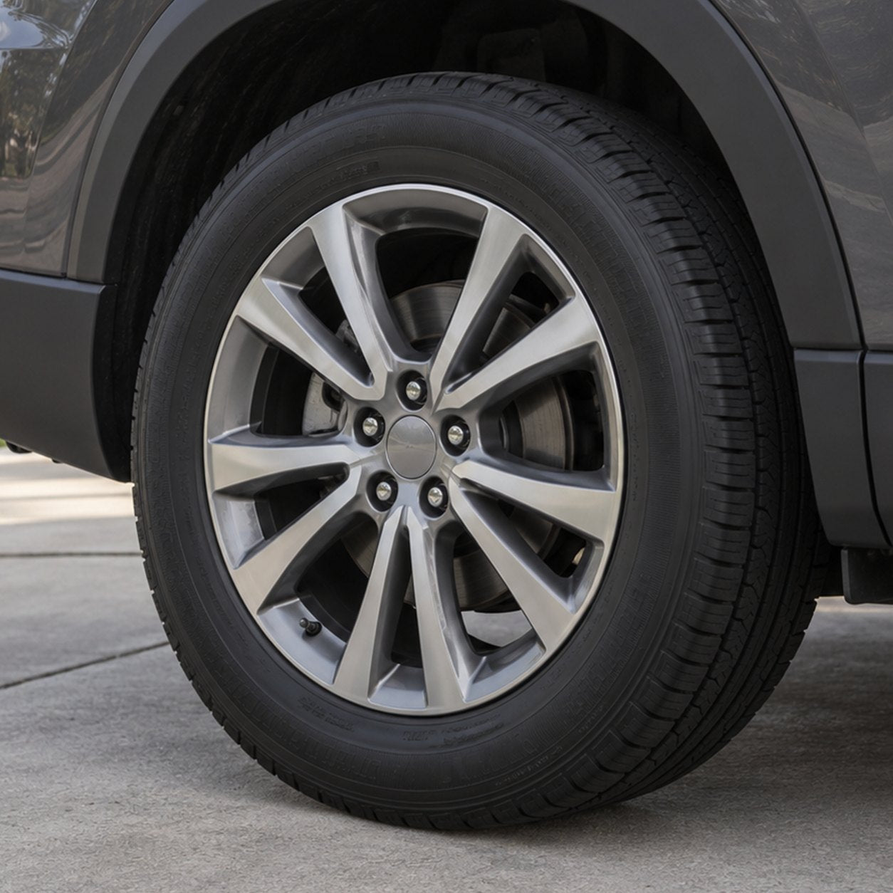 Plain tire sidewall before marker customization