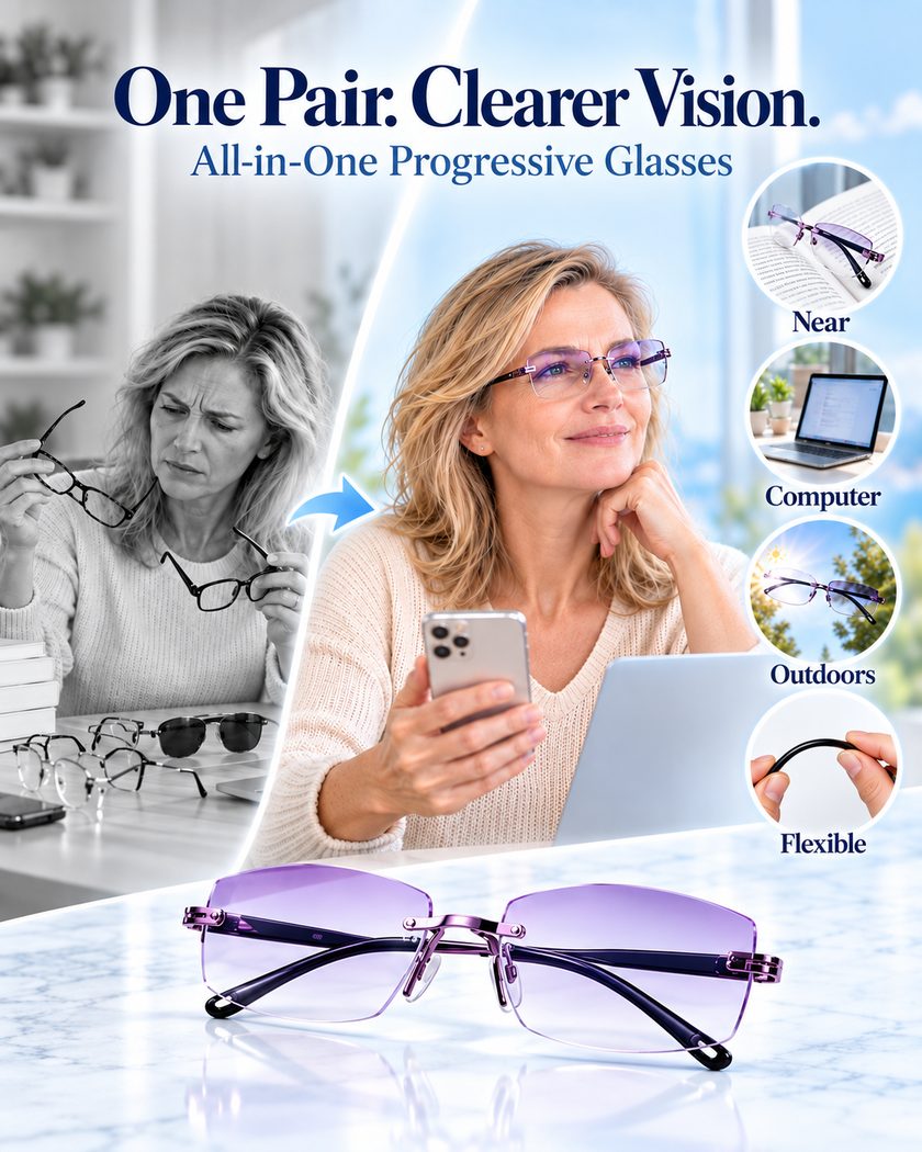 Before and after showing fewer glasses to switch between