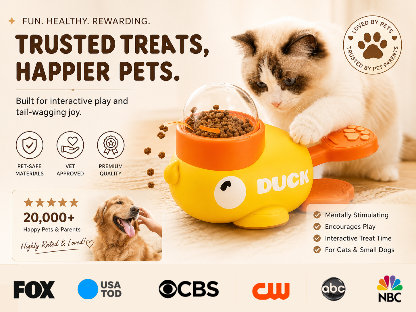 Trusted treats happier pets with the Dluvivo duck feeder