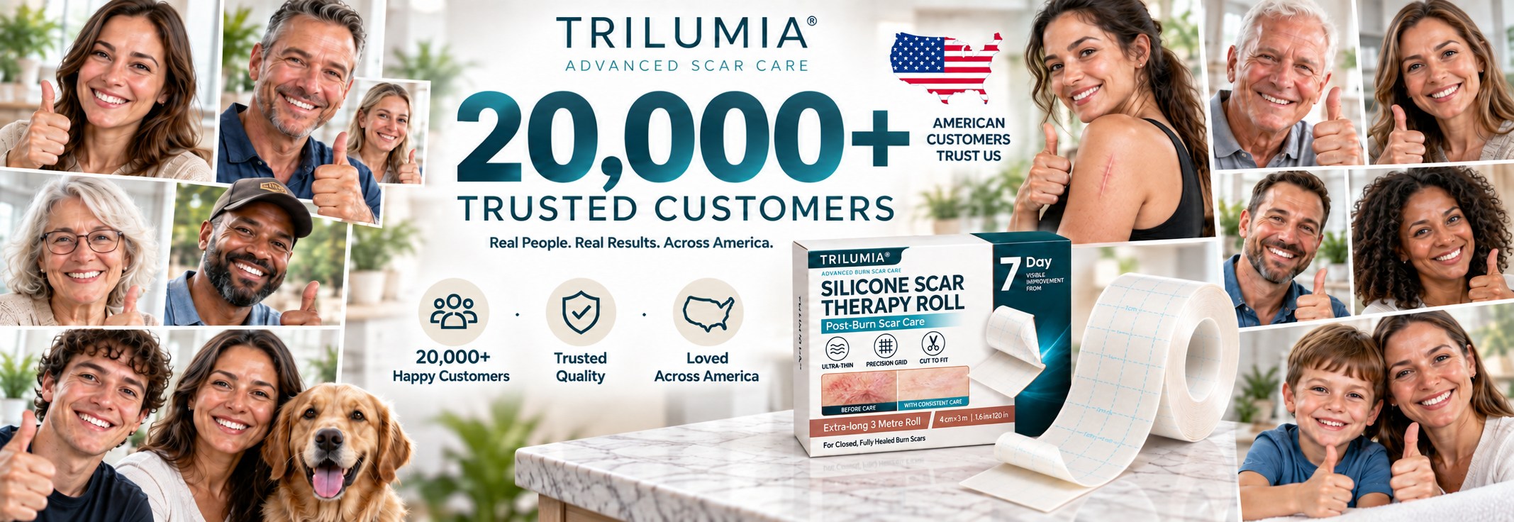 TRILUMIA® trusted by 20,000+ customers across America promotional banner