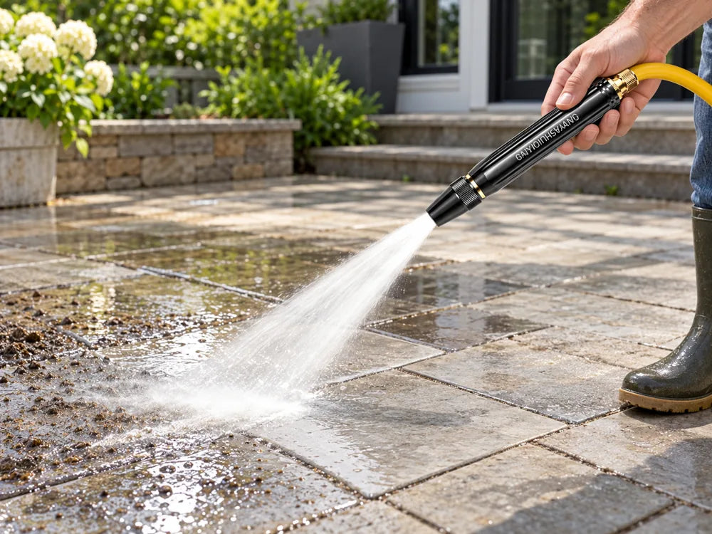 Sprayer nozzle used for patio cleaning